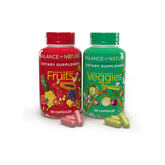 Balance of Nature Fruits and Veggies Supplements - Whole Fruit and Vegetable Ingredients for Women, Men, and Kids - 90 Fruit Capsules, 90 Veggie Capsules - 1 Set