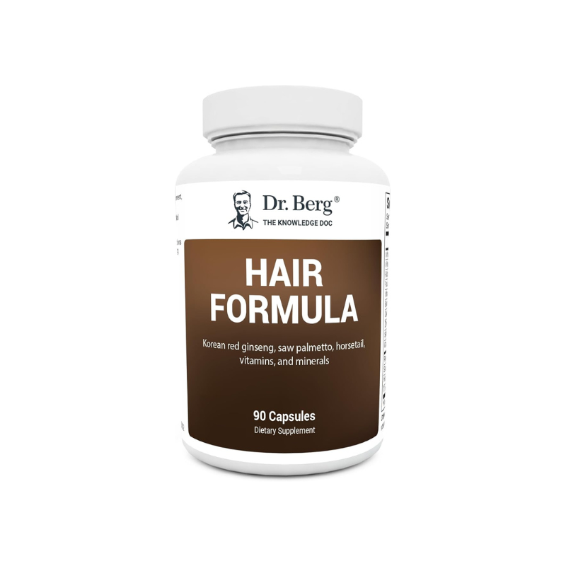 Dr. Berg All-in-One Vitamins for Hair, Skin, & Nails - Advanced Formula with Biotin, Saw Palmetto  90 Veg Capsules