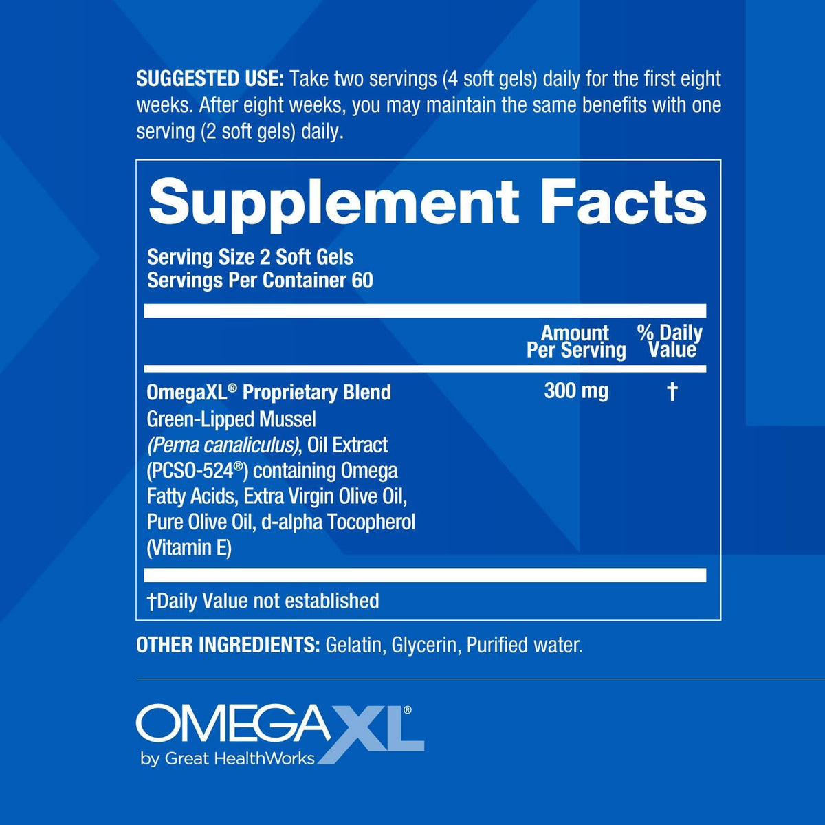 OmegaXL Joint Support Supplement O- Natural Muscle Support, Green Lipped Mussel Oil,300 count