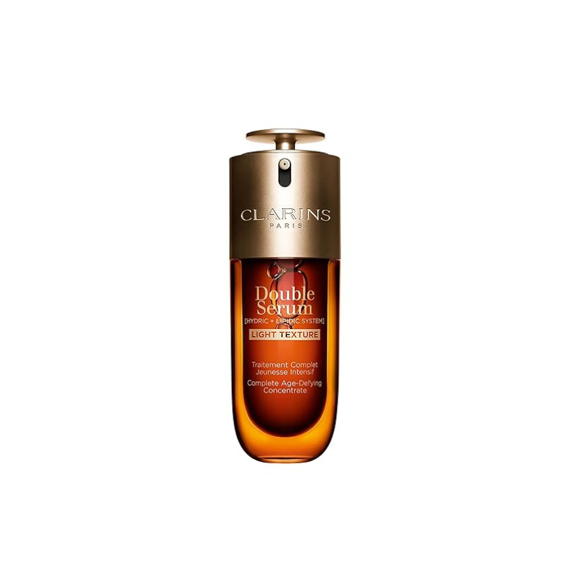 Clarins DOUBLE SERUM LIGHT TEXTURE | Anti Aging Serum | Visibly Firms, Smoothes, Boosts Radiance and Refines Pores | 24H Hydration | Great for Combination to Oily Skin and Humid Climates