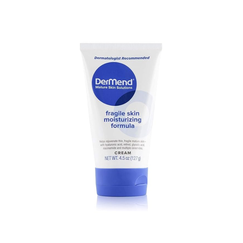 Dermend Specialized Fragile Skin Moisturizing Cream: Formula to Restore & Rejuvenate - Daily Anti Wrinkle Cream for Firming & Strengthening Thin, Aging Skin - 4.5 Oz Tube