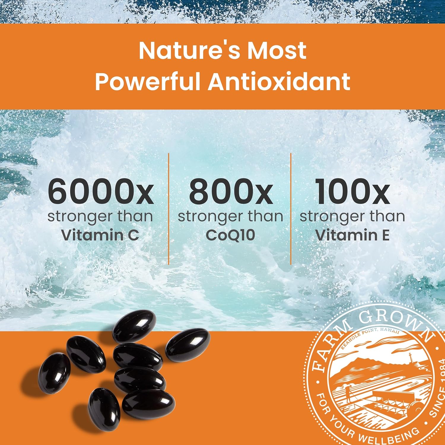 Nutrex Hawaii BioAstin Hawaiian Astaxanthin - Farm-Direct Premium Antioxidant Supplement to Support Eye, Skin, Joint 120 count