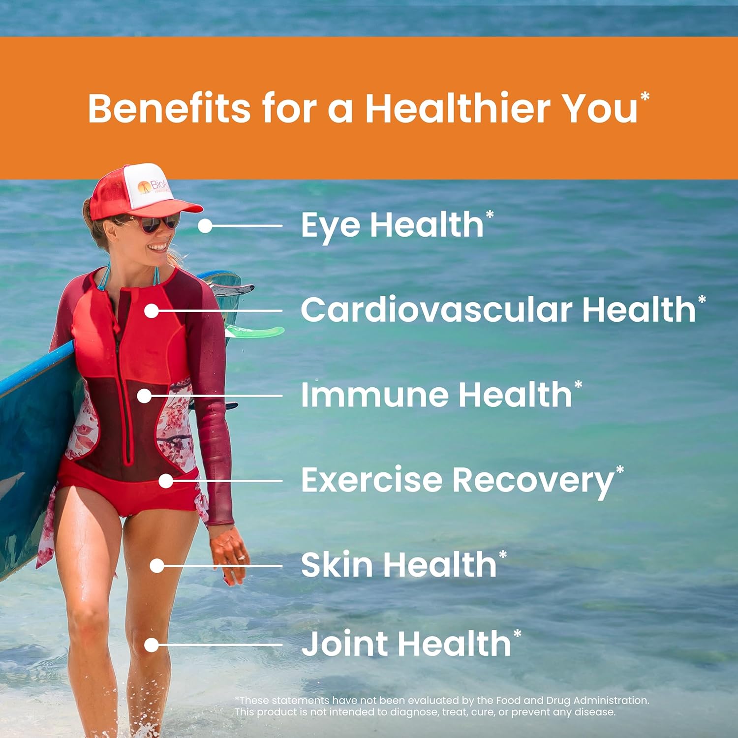 Nutrex Hawaii BioAstin Hawaiian Astaxanthin - Farm-Direct Premium Antioxidant Supplement to Support Eye, Skin, Joint 120 count