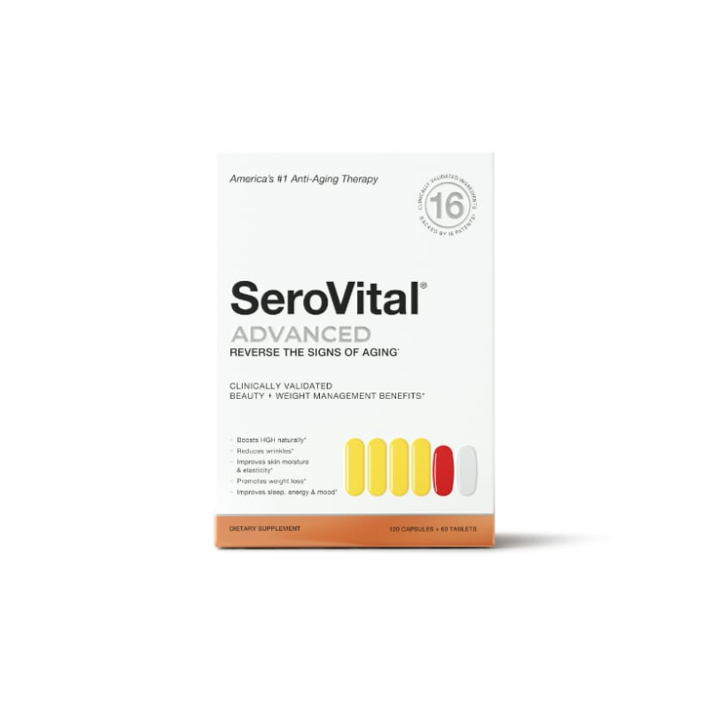 Serovital Advanced for Women - Anti-Aging Supplement for Women - Skin Benefits, Energy, and Sleep - 30 Day Supply 120 Cap