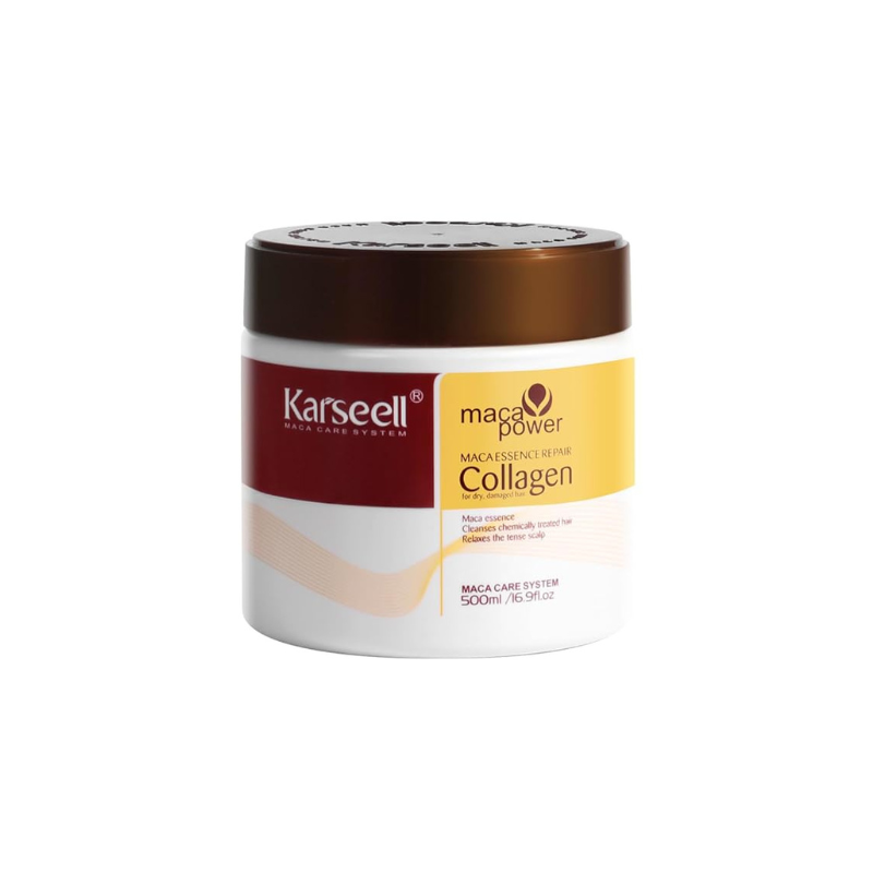 Karseell Collagen Hair Mask Treatment for Dry Damaged Hair, 16.9 oz | Deep Repair Conditioning | Argan Oil | All Hair Types | 500ml