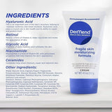 Dermend Specialized Fragile Skin Moisturizing Cream: Formula to Restore & Rejuvenate - Daily Anti Wrinkle Cream for Firming & Strengthening Thin, Aging Skin - 4.5 Oz Tube