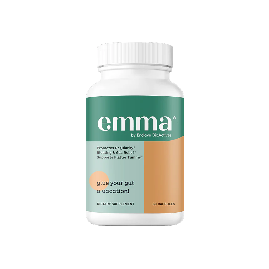 Emma Gut Health Doctors Endorsed Supplement - 60 Capsules - Relief from Gas and Bloating, Repairs Leaky Gut with Magnesium, Berberine, Vitamin D, Quercetin & More - Gut Health & Colon Cleanse Formula