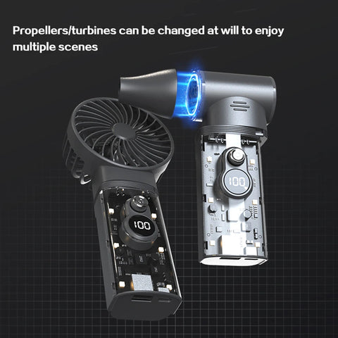 Handheld Jet Fan 100,000RPM Brushless Motor Duct Fan High Power Ducted Turbofan Violent Dust Blower Multi-speed Adjustment