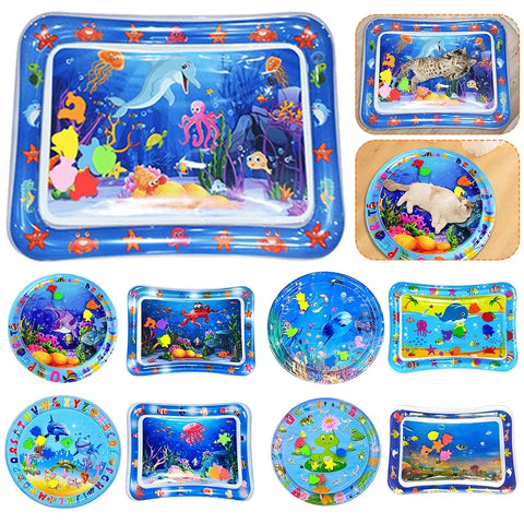 Water Sensory Play Mat with Fish Practical Water Play Mat for Bored Indoor Cats Thickened Inflatable Water Mat Pets Accessories