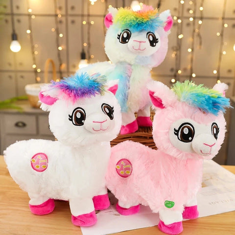 Electric Alpaca Plush Toy Music Sheep Plush Electric Baby Music Funny Toys Swing Sheep Toy For Children Christmas Gift