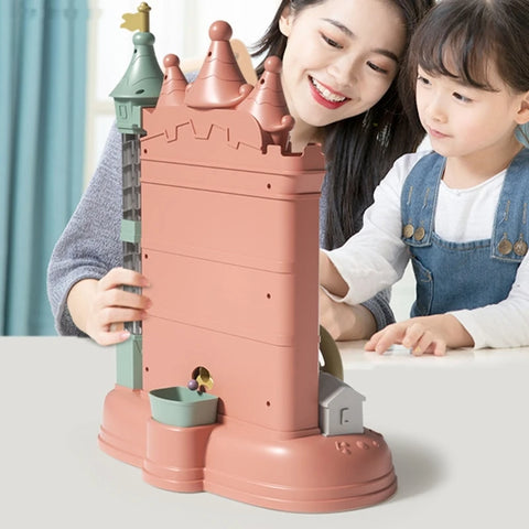 Kids Fun Cartoon Castle Electric Game Machine Desk for Family Party Interactive Tracking Ball Maze Educational Toy for Children