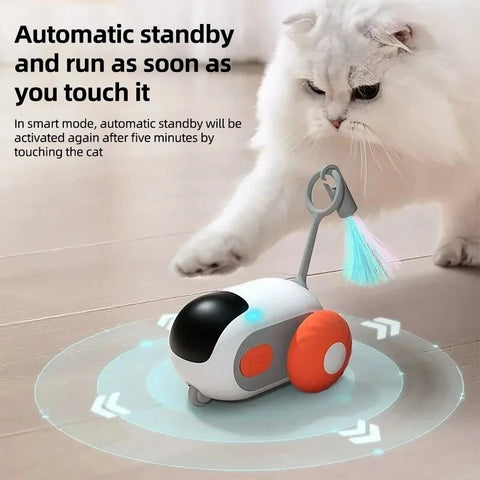 Smart Interactive Cat Toy Car with Automatic Rolling Ball - Remote Control Indoor Pet Accessory