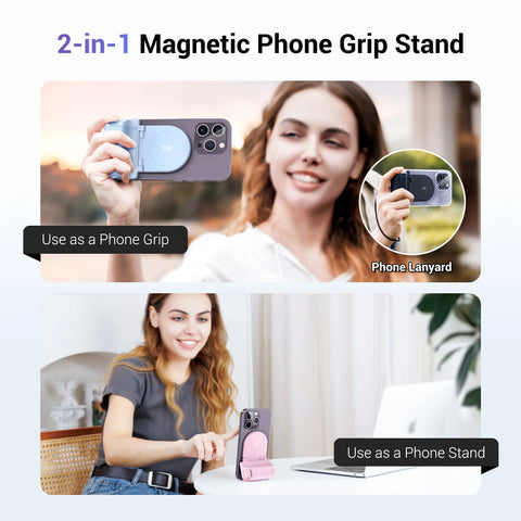 JJC Magnetic Phone Grip Phone Stand Grip tok Magsafe Camera Grip With Remote Control For iPhone 15 /15 Pro Max Shutter Grip