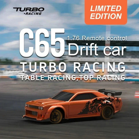 Turbo Racing 1:76 C65 Racing Drift RC Car Limited Edition with Gyro Radio Full Scale RC Toy RTR Kit for Kidsbirthday gift