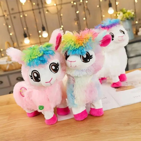 Electric Alpaca Plush Toy Music Sheep Plush Electric Baby Music Funny Toys Swing Sheep Toy For Children Christmas Gift