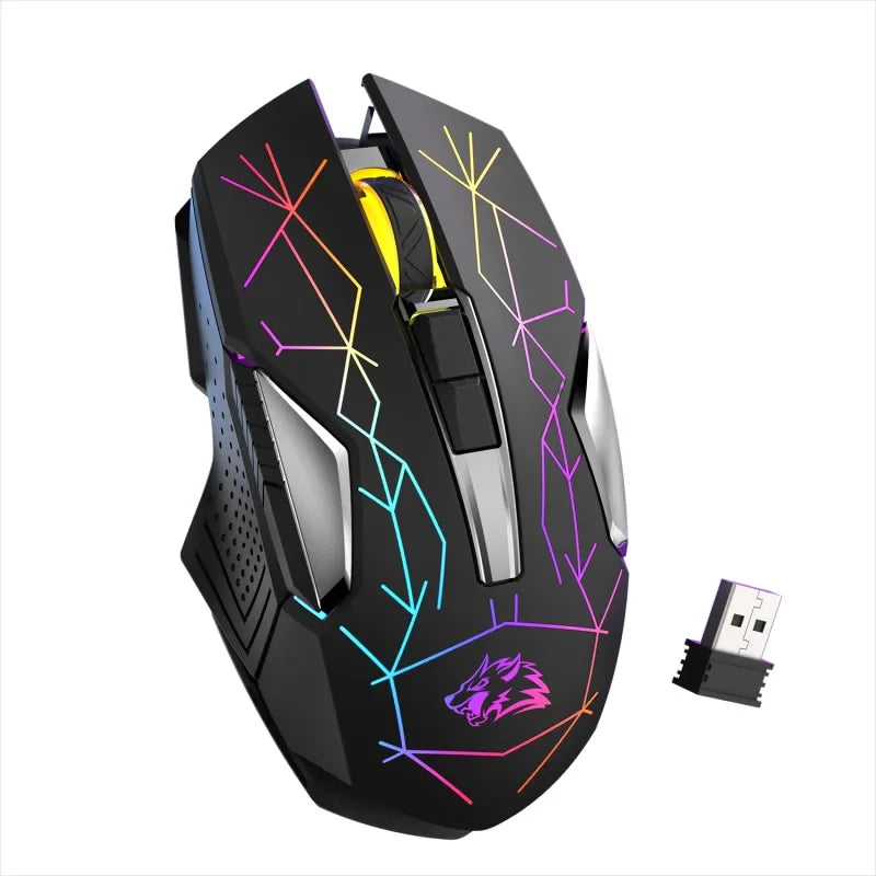 Ziyoulang X18 Wireless Charging Mechanical Mouse RGB 2400dpi Esports Gaming Mouse Pc Office Laptop Gaming Computer  Accessories