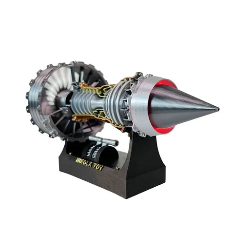 Turbojet Turbofan Engine Stepless Speed Regulation Tail Flame Lightweight PAL 3D Printing Craft Toy Plastic Model Toy Kit