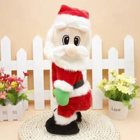 Dancing Santa Claus Musical Electric Twerk Singing Dancing Santa Clause hip shake Figure Twisted Hip Toys Xmas New Year Gift