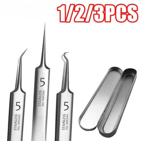 Ultra-Fine Blackhead Tweezers and Acne Needle Remover - Deep Cleaner for Face Skin Care