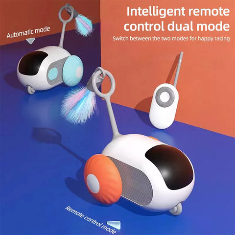 Smart Interactive Cat Toy Car with Automatic Rolling Ball - Remote Control Indoor Pet Accessory