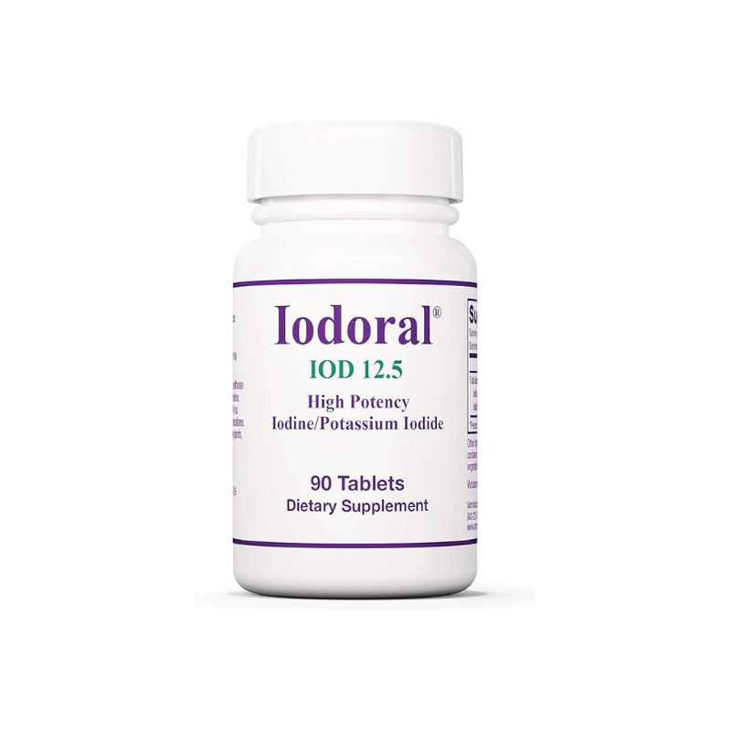 Optimox Iodoral 12.5 mg Supplement - Iodine Supplement, Thyroid Support for Women and Men, Lugol Solution Pills, Potassium Iodide Tablets, Daily Mineral Complex - 90 Count