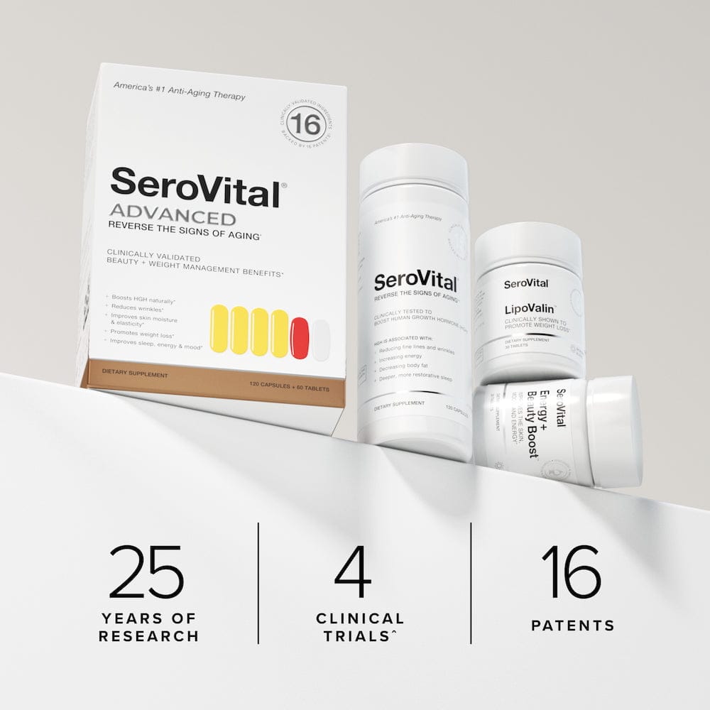 Serovital Advanced for Women - Anti-Aging Supplement for Women - Skin Benefits, Energy, and Sleep - 30 Day Supply 120 Cap