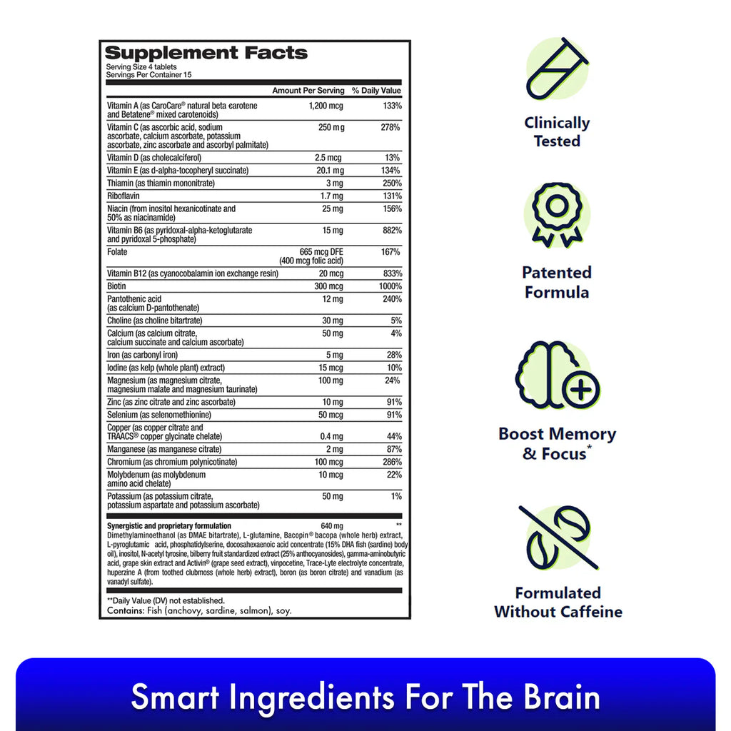 Focus Factor Brain Supplement Multivitamin Improve Memory and  Clarity Boost Concentration Neuro 180