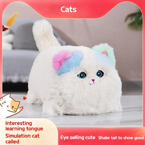 Cat Plush Electric Doll Able To Talk Fun To Repeat Shaking Tail Selling Cute Children's Toy Gift For Baby