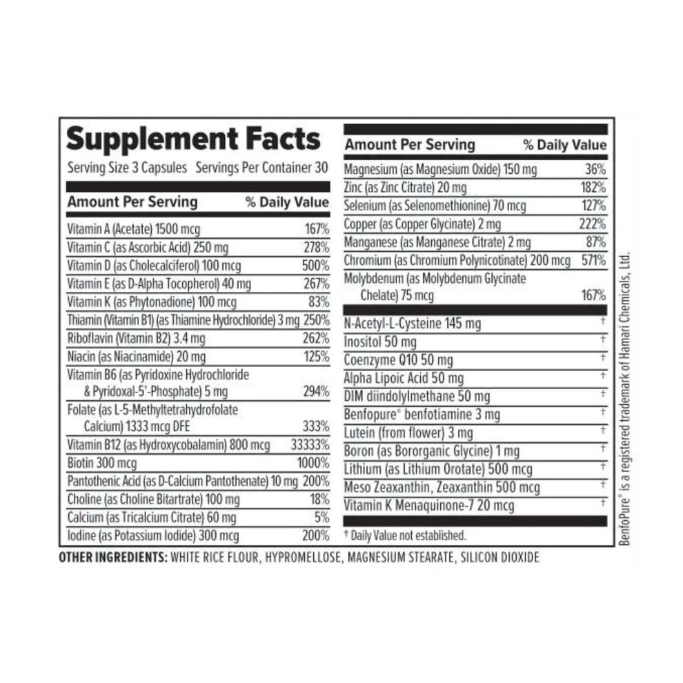 10X Health Optimize Methylated Multivitamin for Men & Women 90 capsules